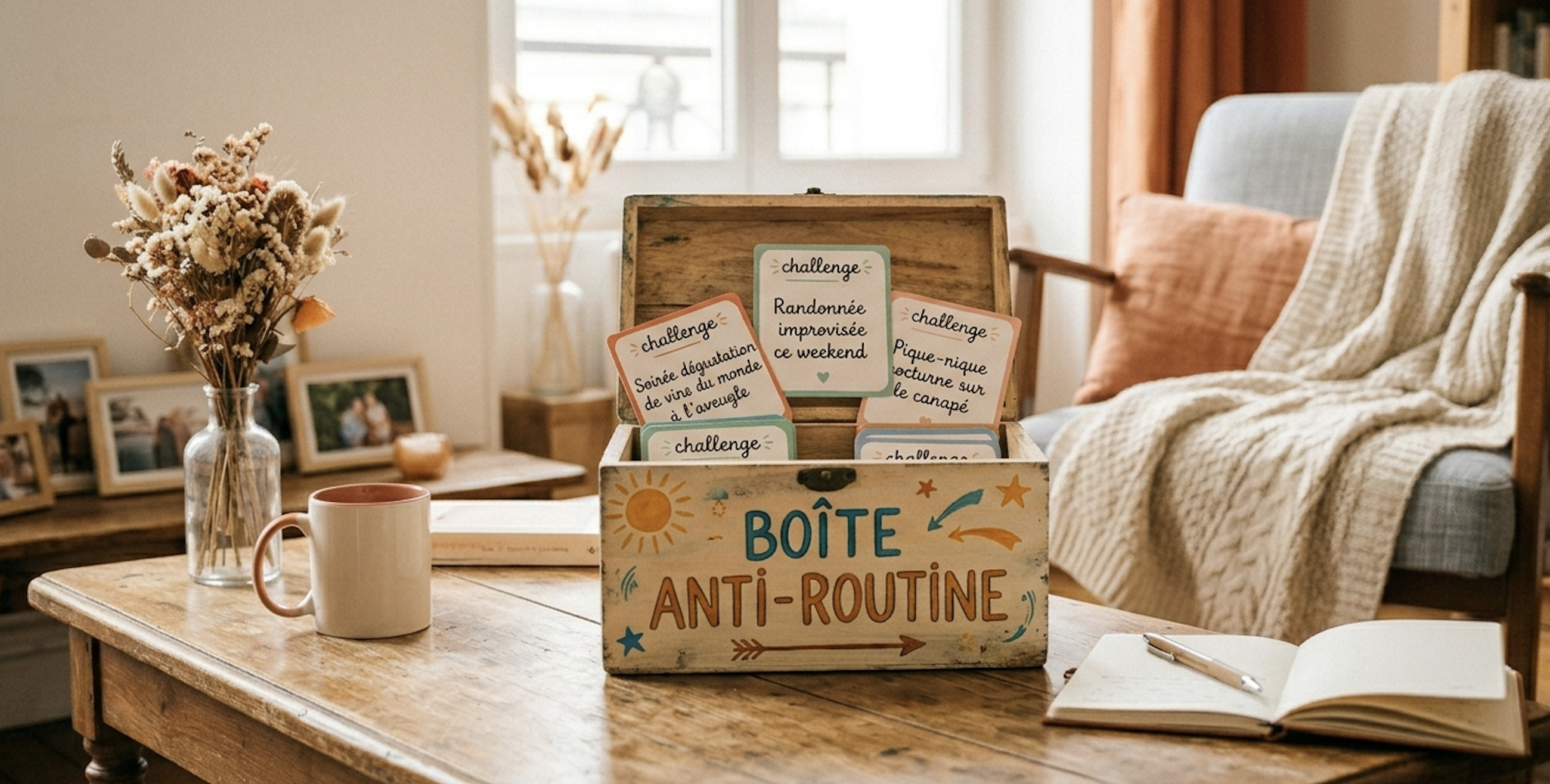 Créer une boîte anti-routine à offrir : le cadeau original qui crée des souvenirs